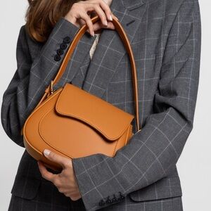 Handmade Italian Leather Crossbody Bag – Genuine Leather, Made in Italy, Brown